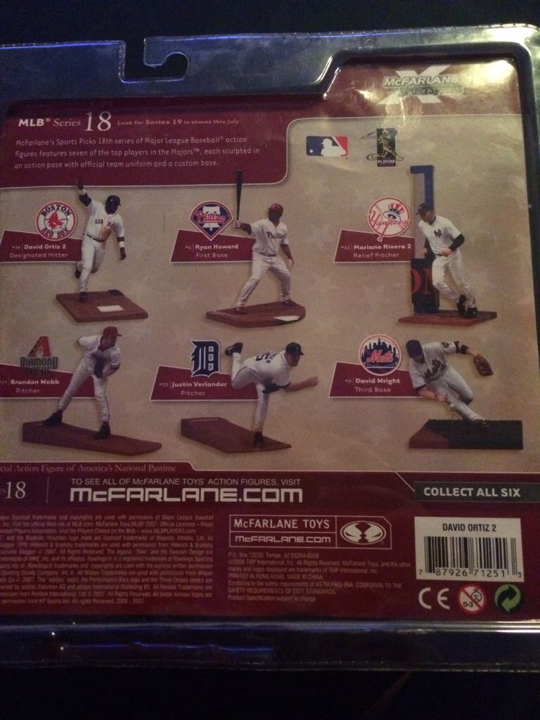 David Ortiz - McFarlane (Mlb Series 18) action figure collectible [Barcode 787926712513] - Main Image 2