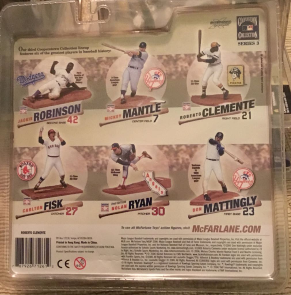 McFarlane MLB Sportspicks Cooperstown Pittsburgh Pirates Roberto Clemente - McFarlane Toys (Cooperstown Collection Series 3) action figure collectible [Barcode 787926712612] - Main Image 2