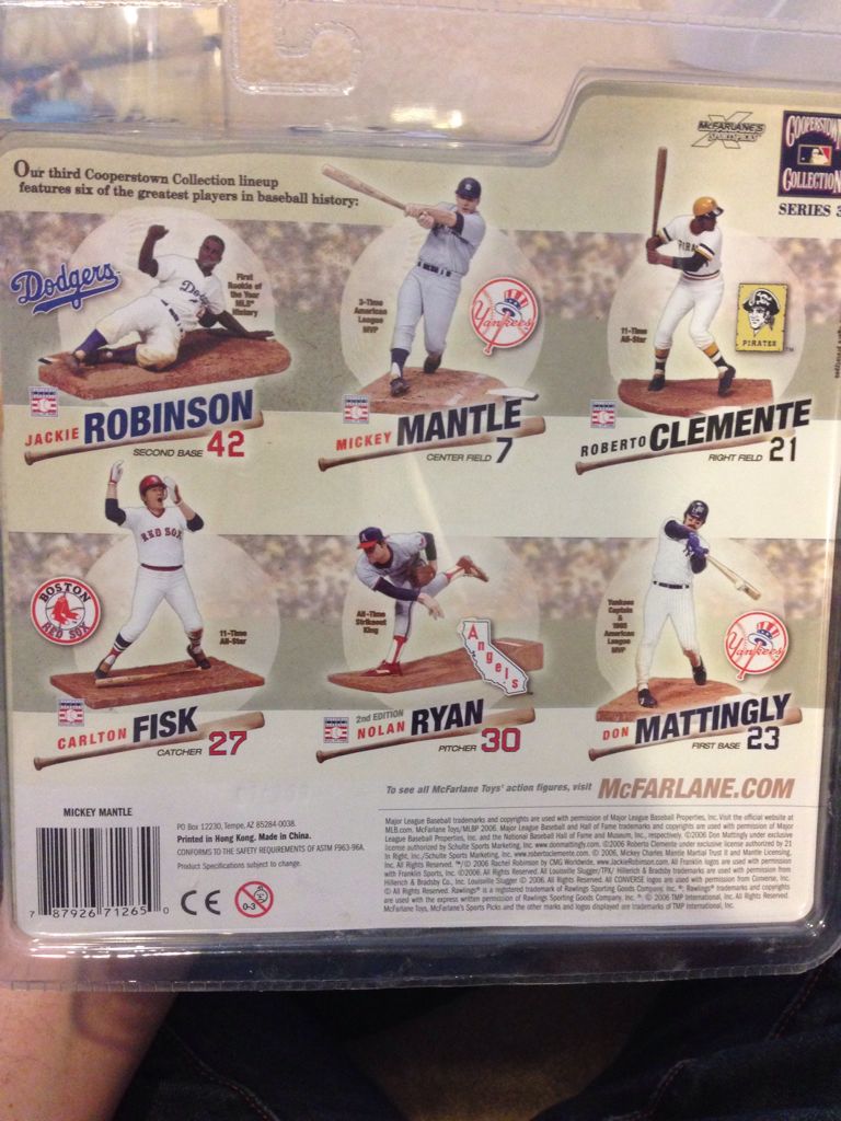 Mickey Mantle - McFarlane Toys (Cooperstown Collection Series 3) action figure collectible [Barcode 787926712650] - Main Image 2