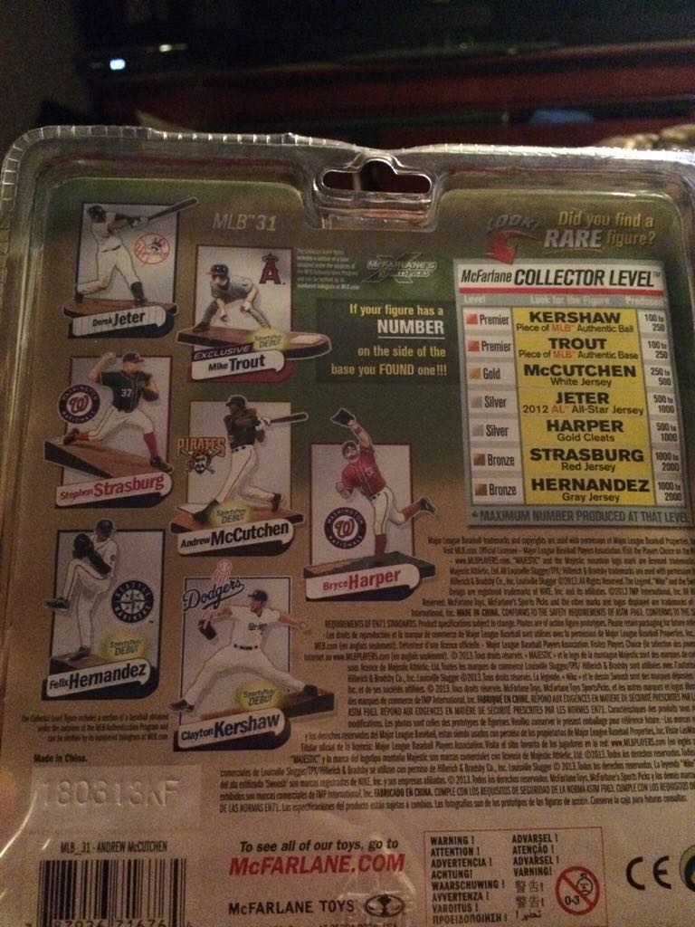 McFarlane Toys MLB Pittsburgh Pirates Sports Picks Baseball Series 31 Andrew McCutchen Action Figure [White Jersey] - McFarlane (Mlb Series 31) action figure collectible [Barcode 787926716764] - Main Image 2