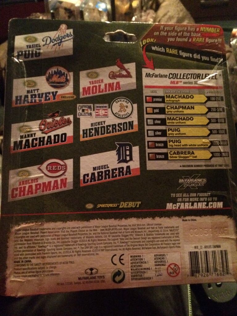 Aroldis Chapman  - McFarlane (Mlb Series 32) action figure collectible [Barcode 787926716825] - Main Image 2