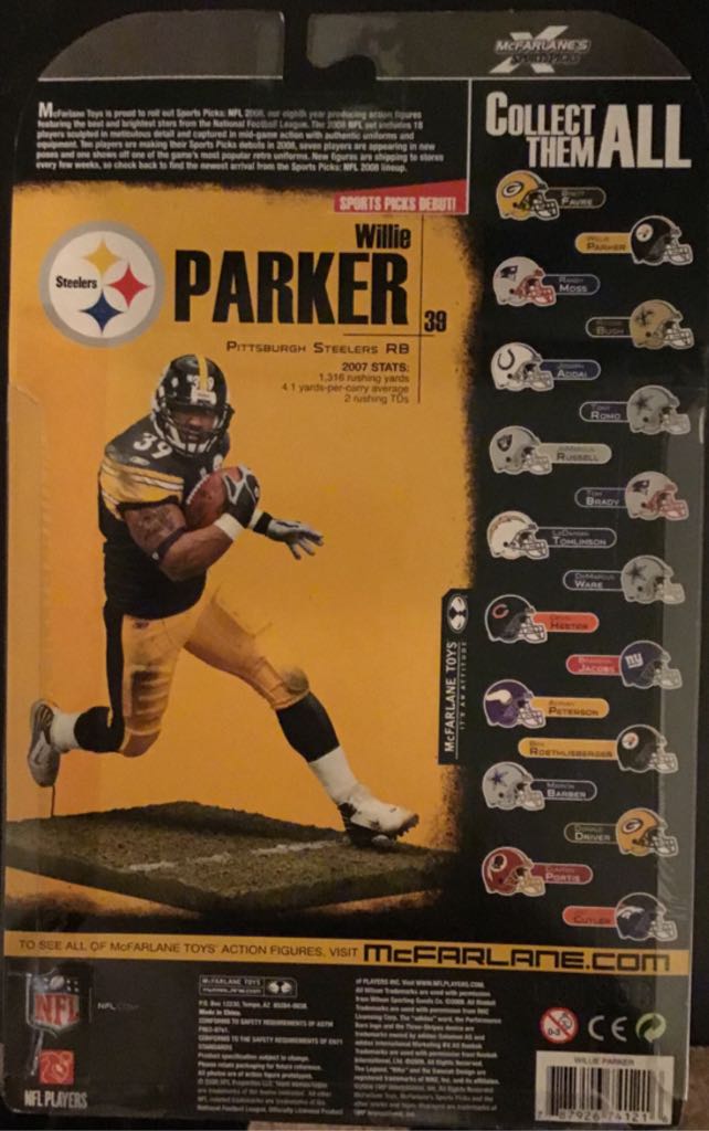 NFL Series 17: Willie Parker - McFarlane Toys (NFL Series 17) action figure collectible [Barcode 787926741216] - Main Image 2