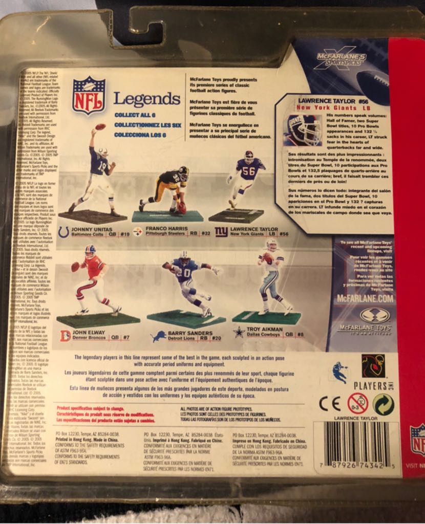 NFL Legends  - Mcfarlene Toys (NFL Legends) action figure collectible [Barcode 787926743425] - Main Image 2
