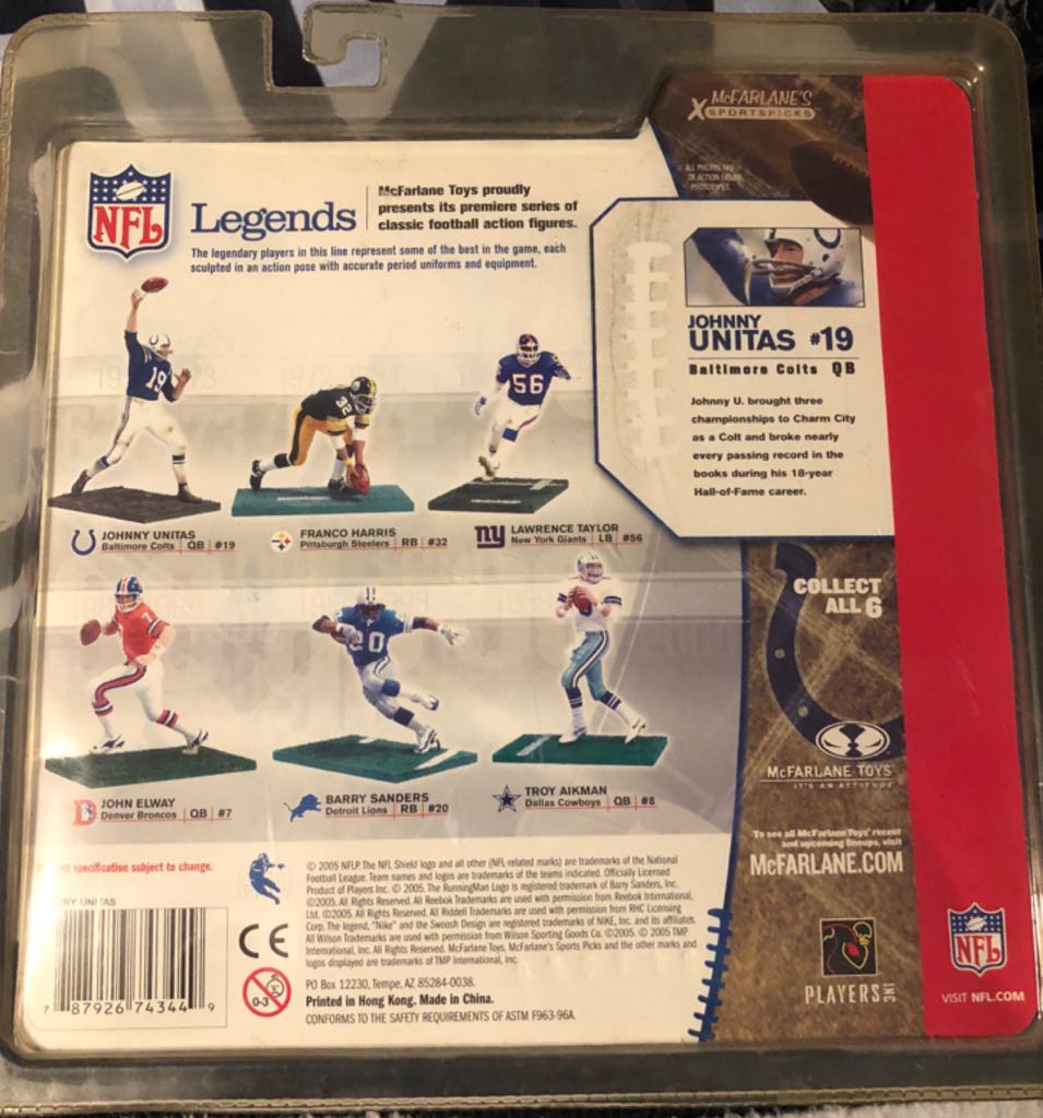 NFL Legends Sportspicks  - Mcfarlene Toys (NFL Legends) action figure collectible [Barcode 787926743449] - Main Image 2