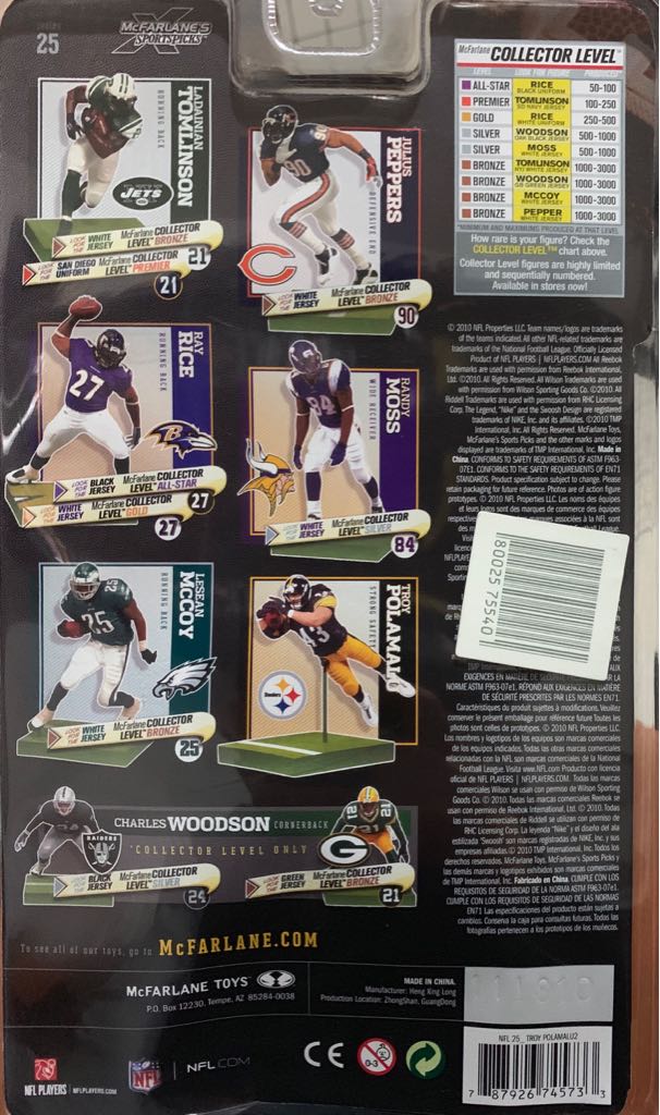 NFL Series 25: Troy Polamalu - McFarlane Toys (NFL Series 25) action figure collectible [Barcode 787926745733] - Main Image 2