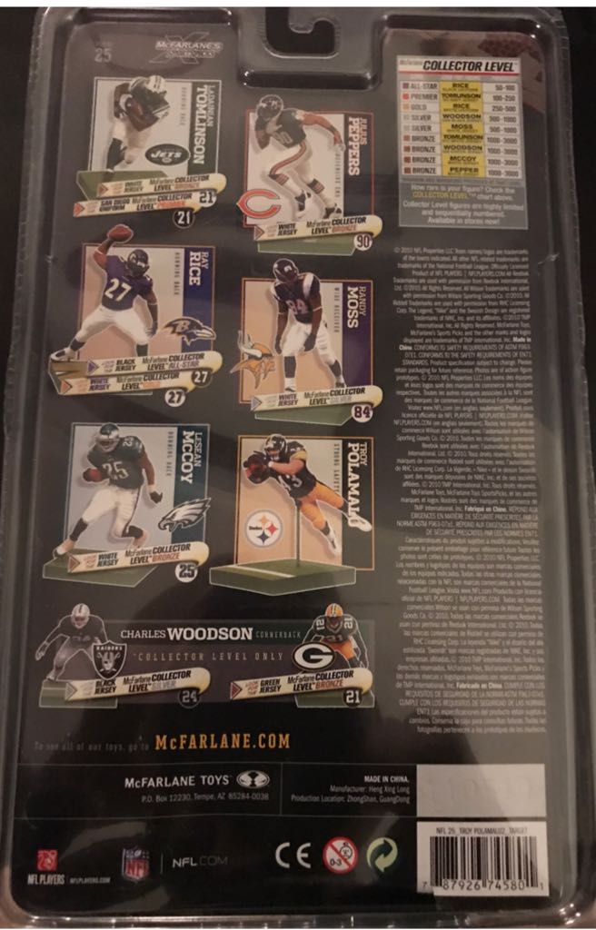 Troy Polamalu Variant (Throwback) Target Exclusive - McFarlane’s Sportspicks (NFL Series 25) action figure collectible [Barcode 787926745801] - Main Image 2