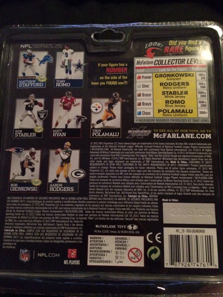 Rob Gronkowski 2012 - McFarlane Toys (Nfl Series 29) action figure collectible [Barcode 787926747614] - Main Image 2