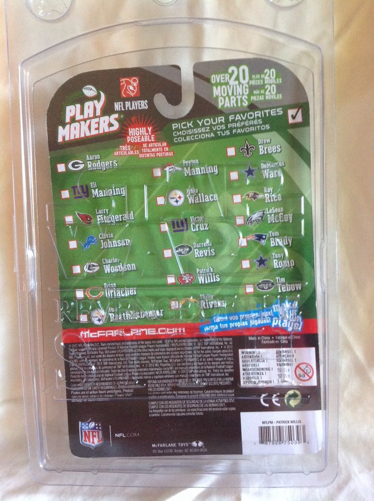 Patrick Willis - McFarlane Toys (Playmakers) action figure collectible [Barcode 787926750393] - Main Image 2