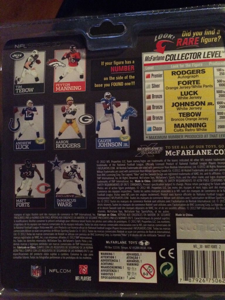 Matt Forte - McFarlane (Nfl Series 30) action figure collectible [Barcode 787926750621] - Main Image 2