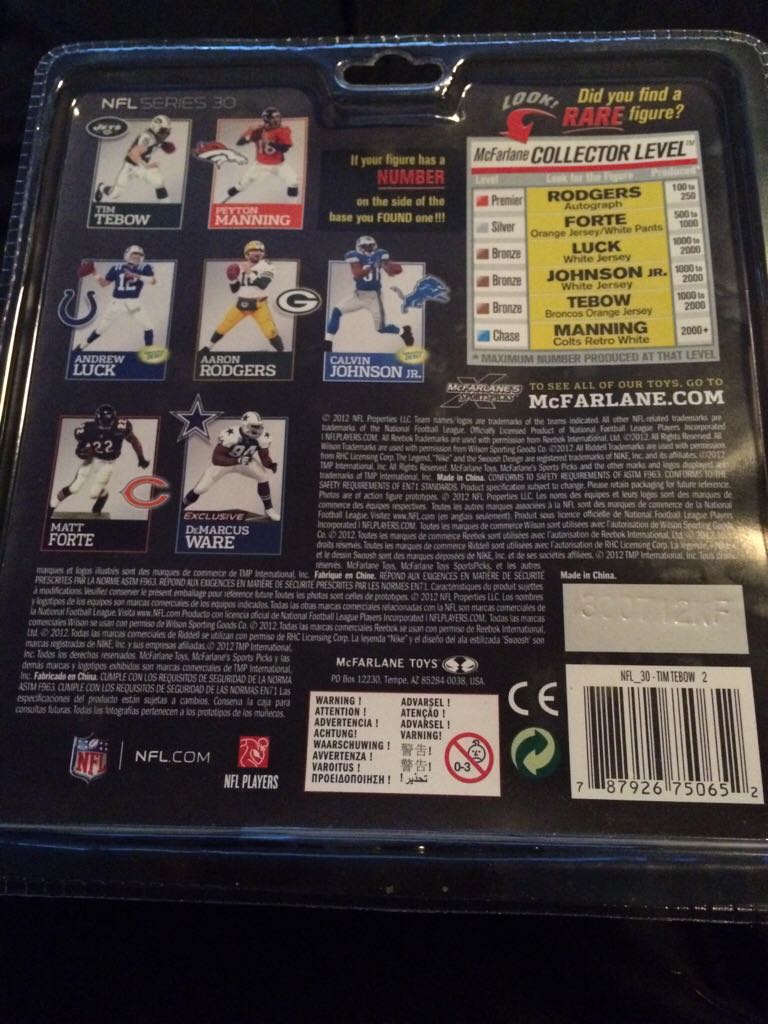 Tim Tebow - McFarlane Toys (NFL) action figure collectible [Barcode 787926750652] - Main Image 2