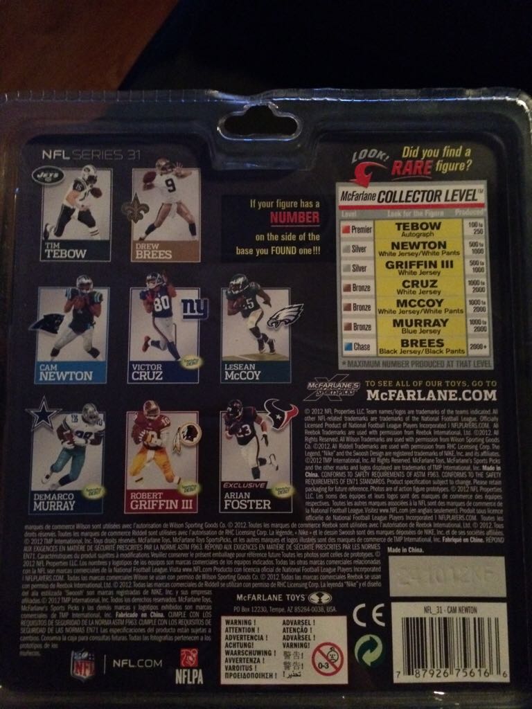 Cam Newton - McFarlane (Nfl Series 31) action figure collectible [Barcode 787926756166] - Main Image 2