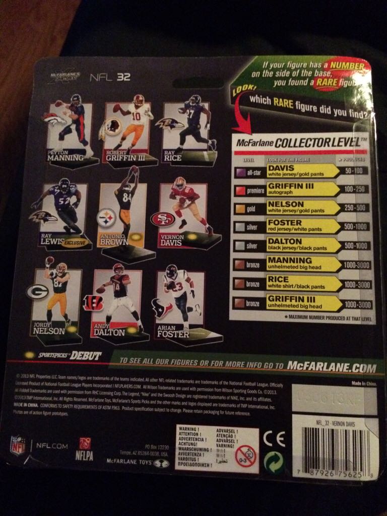 Vernon Davis - McFarlane (Nfl Series 32) action figure collectible [Barcode 787926756258] - Main Image 2