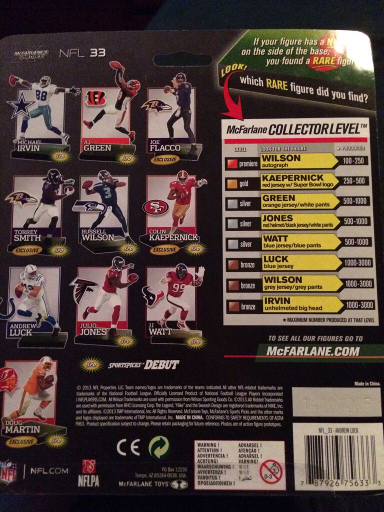 Andrew Luck - McFarlane (Nfl Series 33) action figure collectible [Barcode 787926756333] - Main Image 2