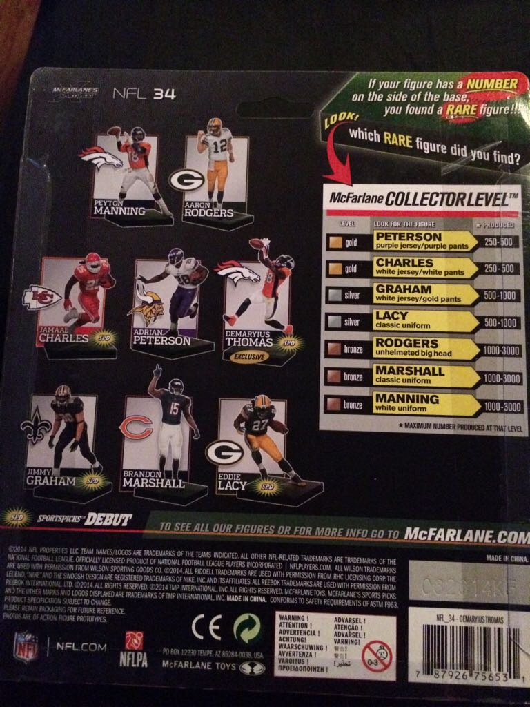 Demaryius Thomas - McFarlane (Nfl Series 34) action figure collectible [Barcode 787926756531] - Main Image 2