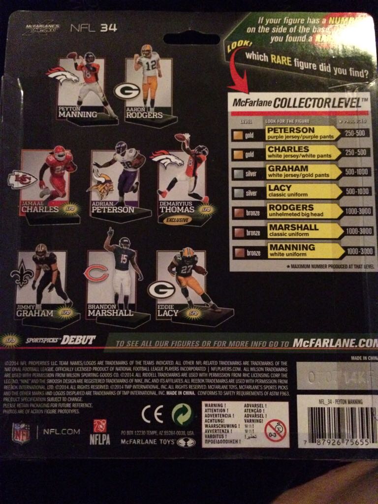 Payton Manning  - McFarlane (NFL) action figure collectible [Barcode 787926756555] - Main Image 2