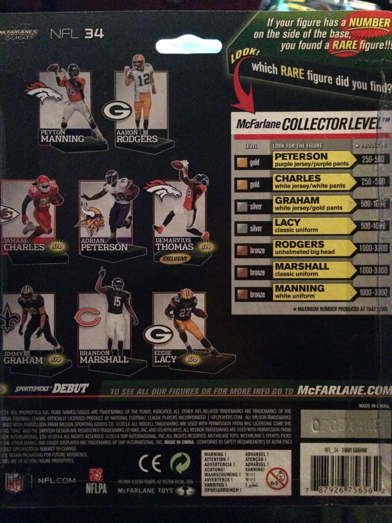 Jimmy Graham - McFarlane (Nfl Series 34) action figure collectible [Barcode 787926756562] - Main Image 2