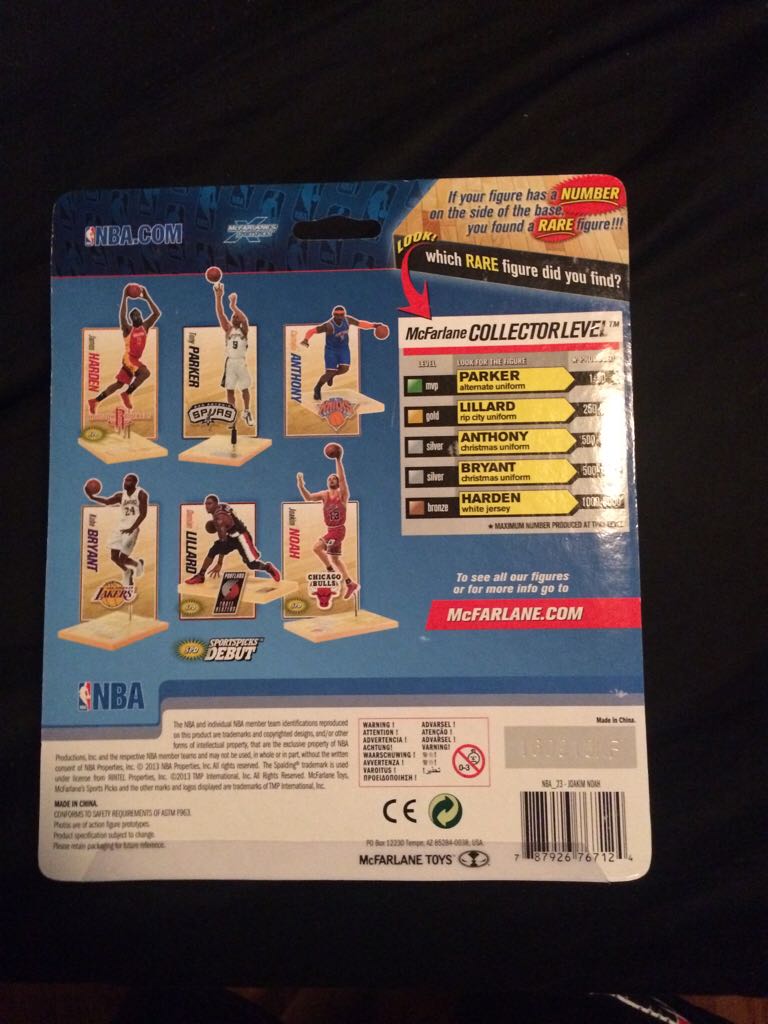 Joakim Noah - McFarlane (Nba Series 23) action figure collectible [Barcode 787926767124] - Main Image 2