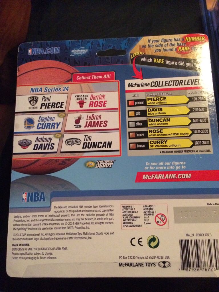 Derrick Rose - McFarlane (Nba Series 24) action figure collectible [Barcode 787926767230] - Main Image 2