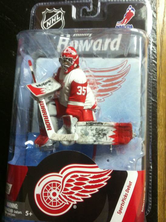 McFarlane Toys NHL Sports Series 27 Action Figure Jimmy Howard (Detroit Red Wings) Red Jersey - McFarlane (Detroit Red Wings) action figure collectible [Barcode 787926771084] - Main Image 2