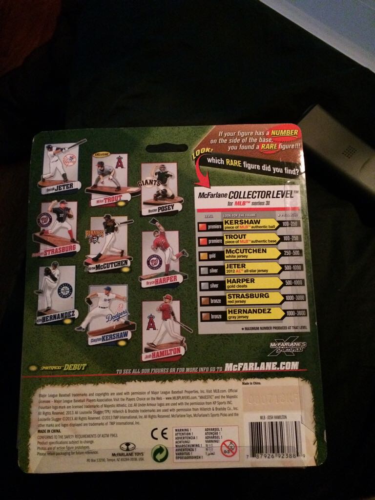 Josh Hamilton  - McFarlane (Mlb Series 31) action figure collectible [Barcode 787926923889] - Main Image 2