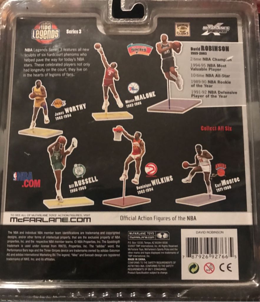 NBA legends - McFarlane Toys (NBA) action figure collectible [Barcode 787926927665] - Main Image 2