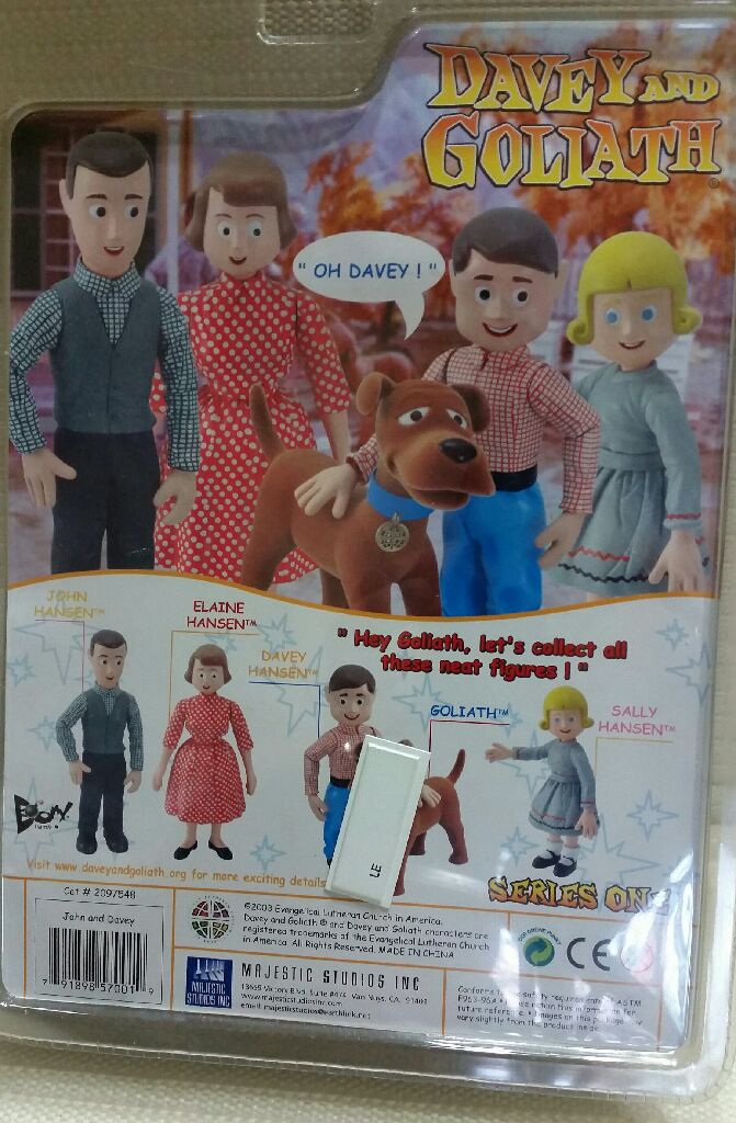 Davey and Goliath John and Davey by Majestic Studios INC  action figure collectible [Barcode 791898570019] - Main Image 2