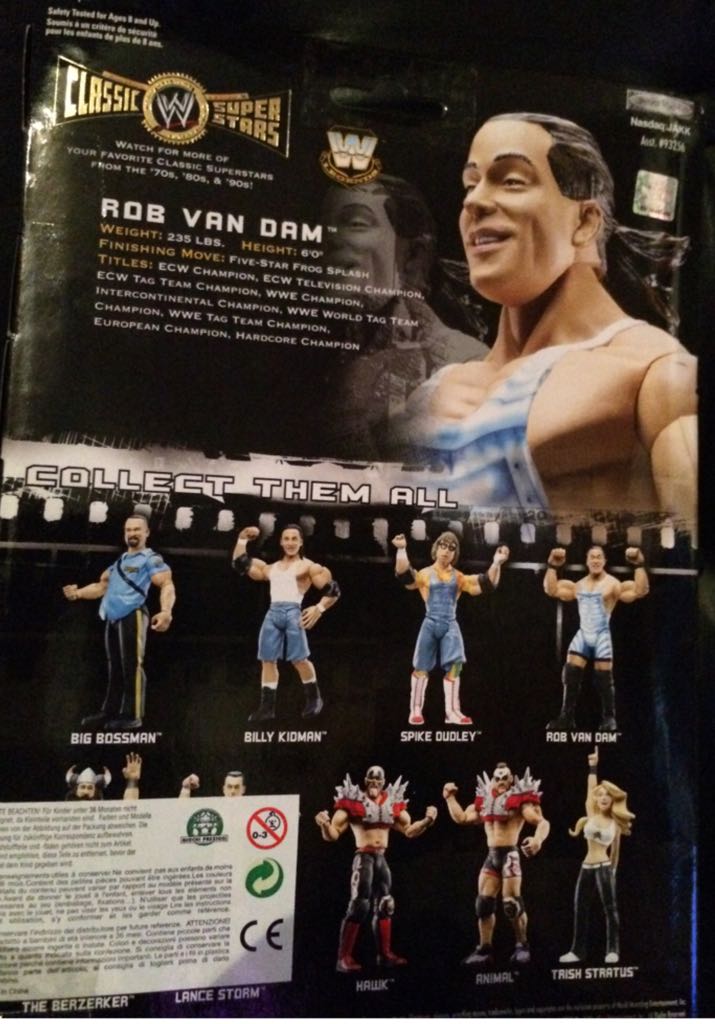 Rob Van Dam - Jakks Pacific (WWE Classic Superstars) action figure collectible [Barcode 8001444360554] - Main Image 2