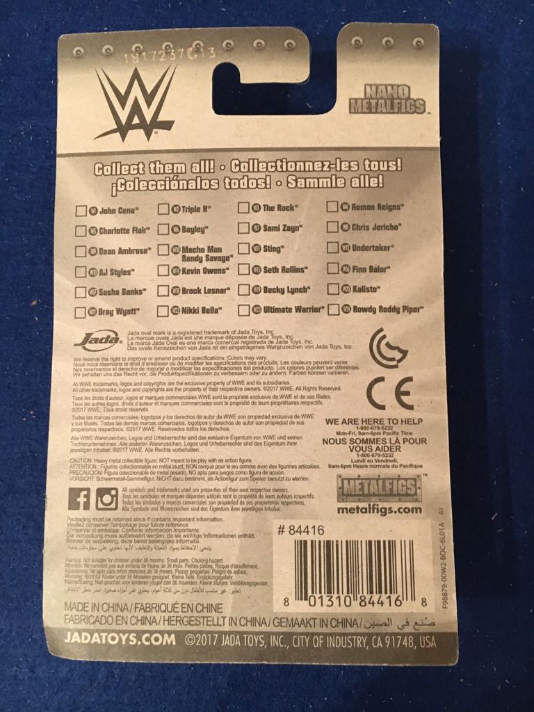Rowdy Piper - Jada Toys (Nano Metalfigs) action figure collectible [Barcode 801310844168] - Main Image 2