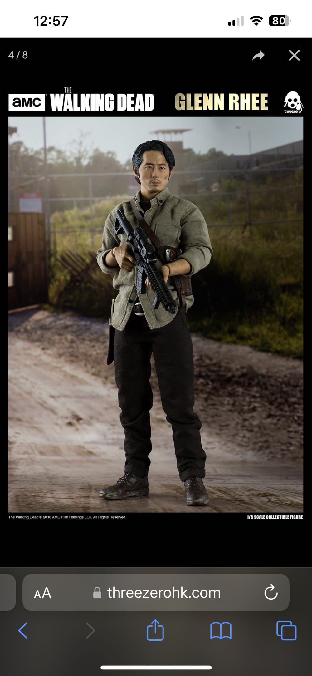 Glenn Rhee - Threezero (The Walking Dead) action figure collectible [Barcode 801310979372] - Main Image 4