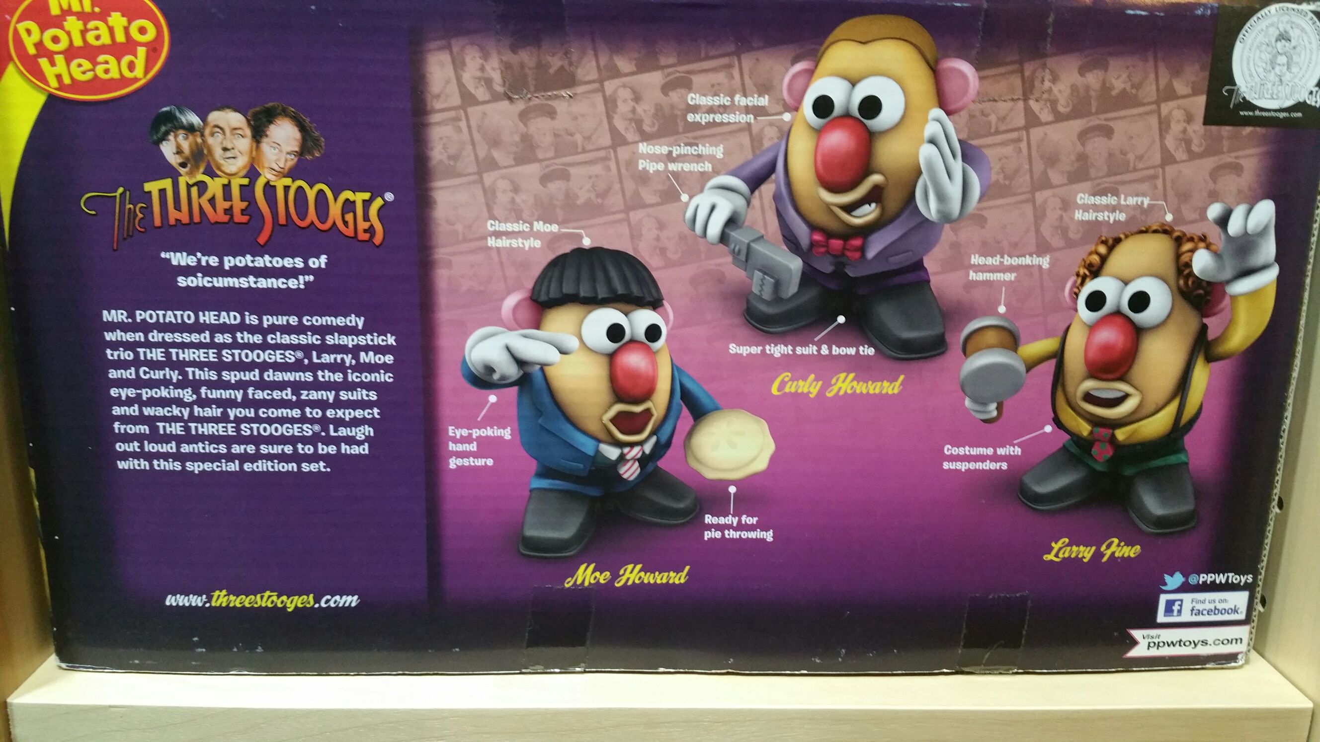 Mr. Potato Head The Three Stooges - Hasbro PPW Toys action figure collectible [Barcode 801452502162] - Main Image 2