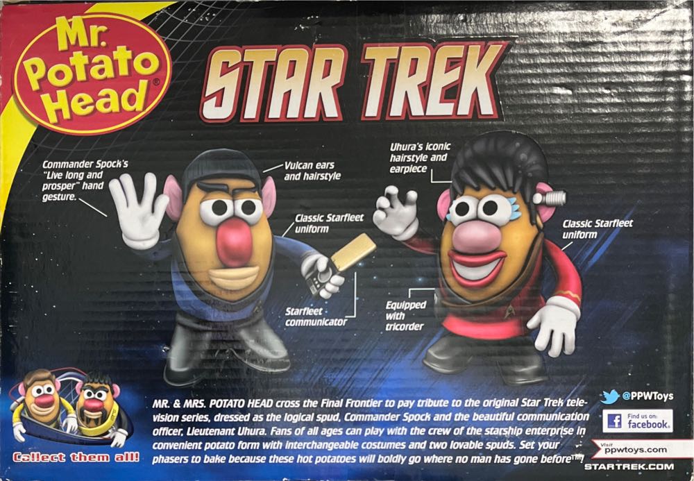 Mr Potato Head Star Trek Spock and Uhura - Hasbro PPW Toys action figure collectible [Barcode 801452502186] - Main Image 2