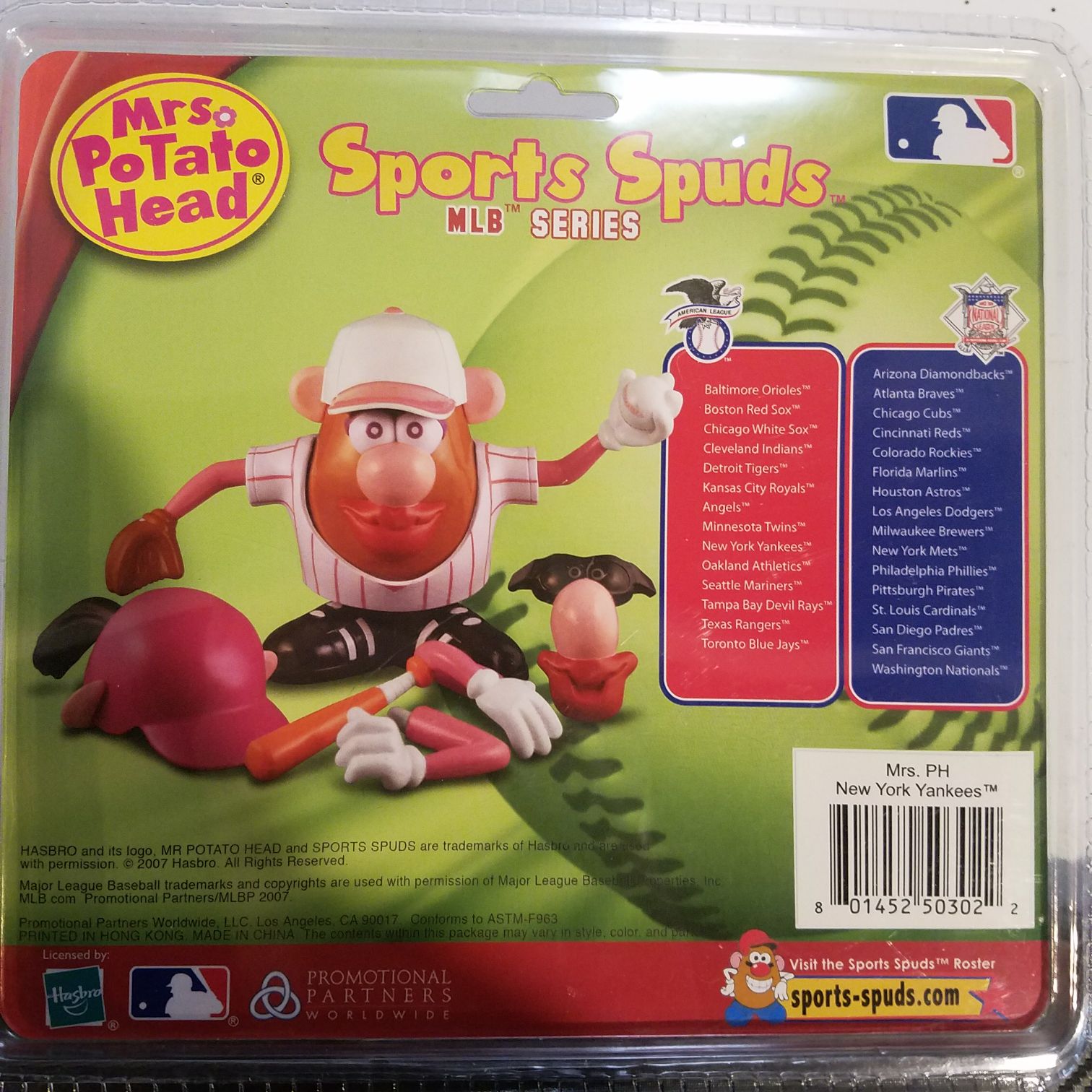 Mrs Potato Head Yankees Sports Spuds - PPW Toys action figure collectible [Barcode 801452503022] - Main Image 2