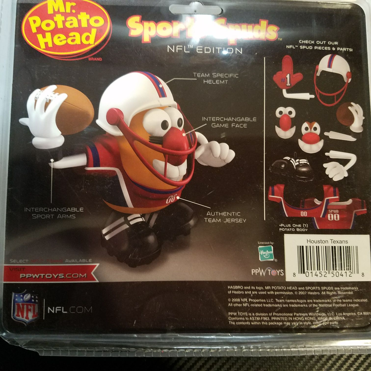 Sports Spuds Houston Texans - Hasbro PPW Toys action figure collectible [Barcode 801452504128] - Main Image 2