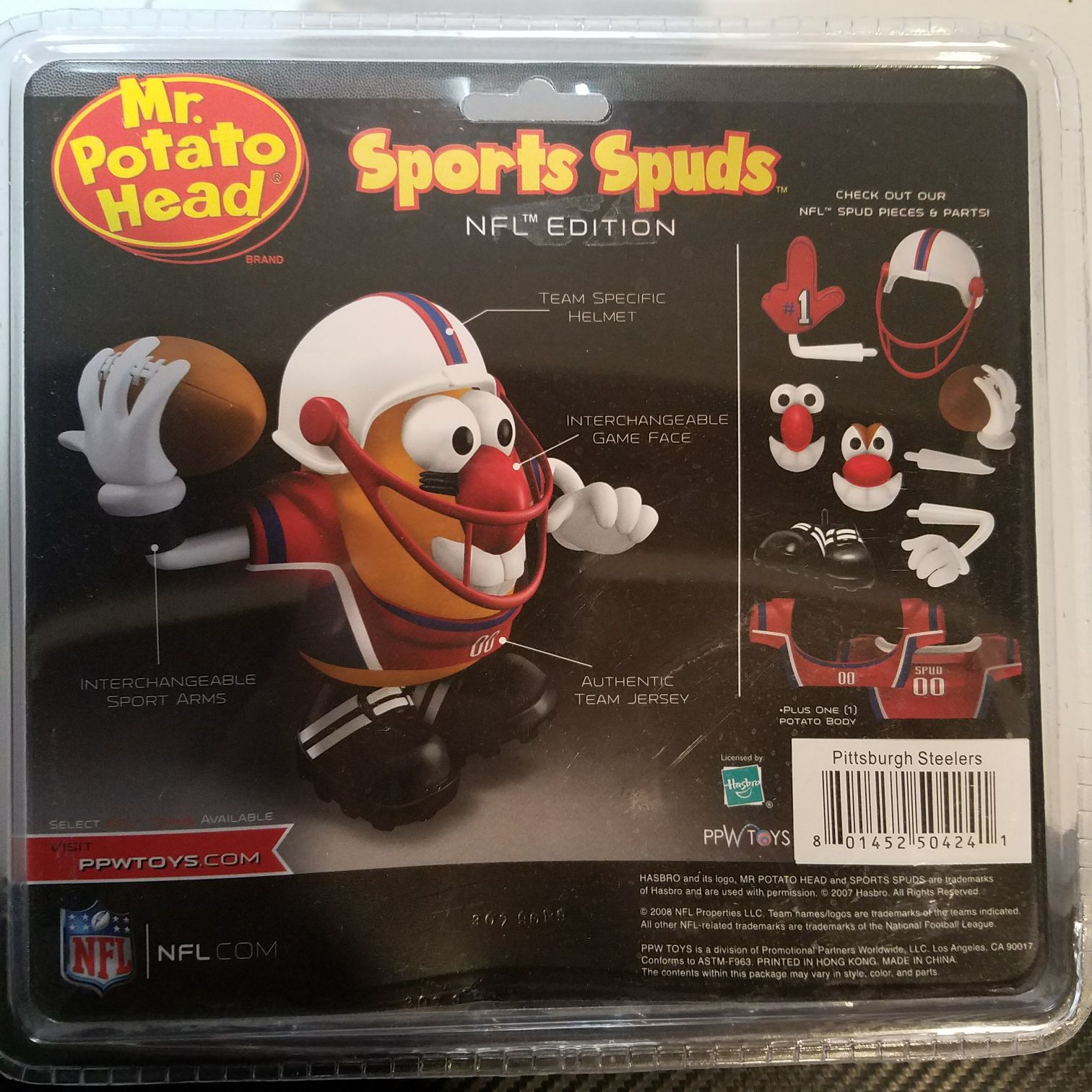 Mr. Potato Head Sports Spuds NFL Edition: Steelers - Hasbro (Mr. Potato Head) action figure collectible [Barcode 801452504241] - Main Image 2