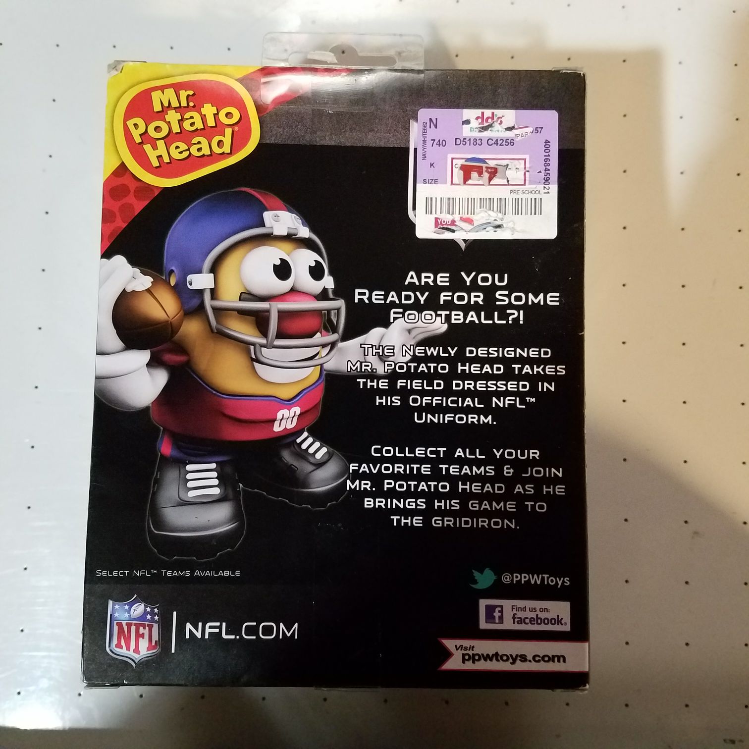 Sports Spuds NY Giants - PPW Toys action figure collectible [Barcode 801452504555] - Main Image 2