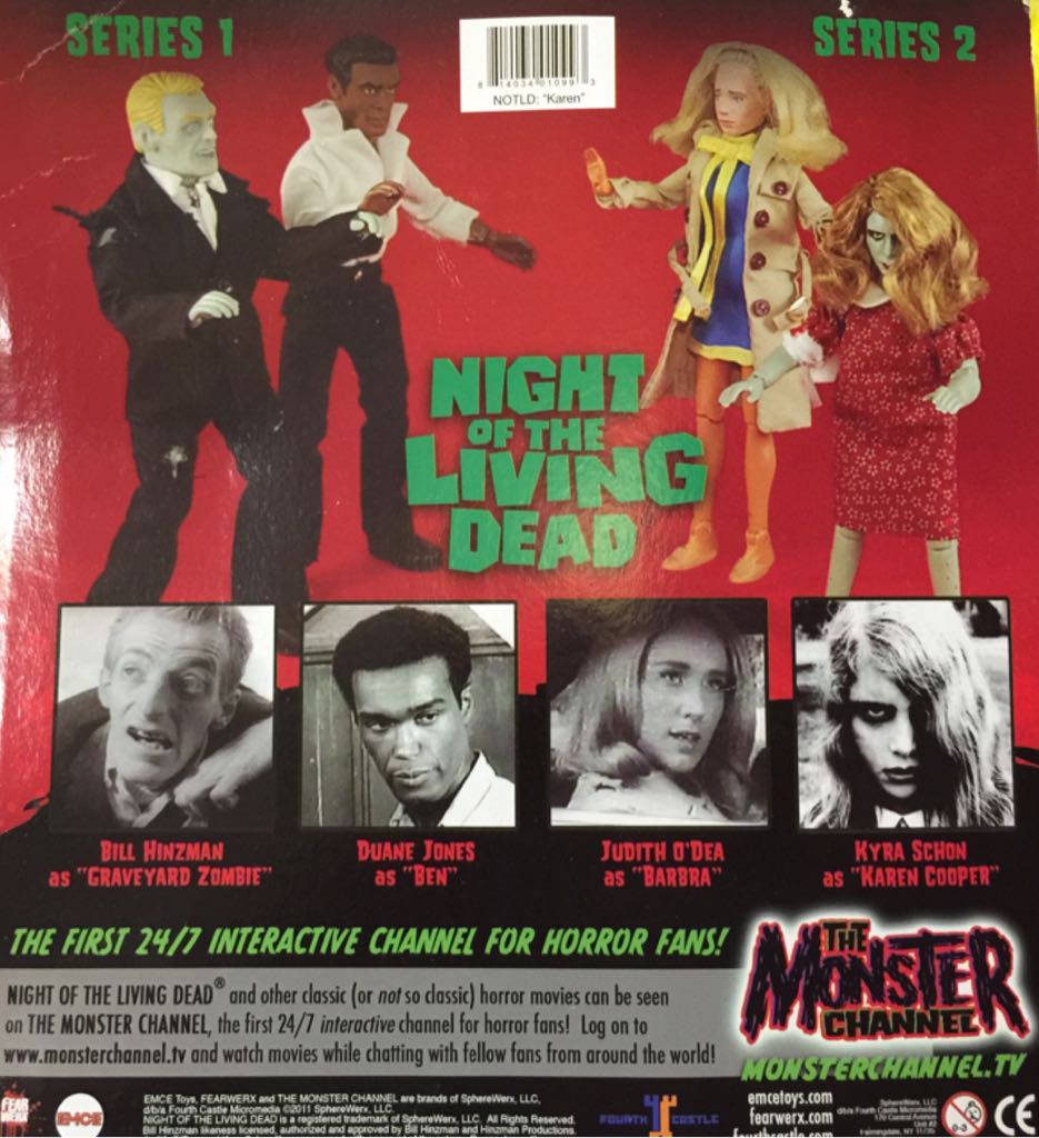Horror Night Of The Living Dead - Karen Cooper - Emce Toys (Night of the Living Dead) action figure collectible [Barcode 814034010993] - Main Image 2
