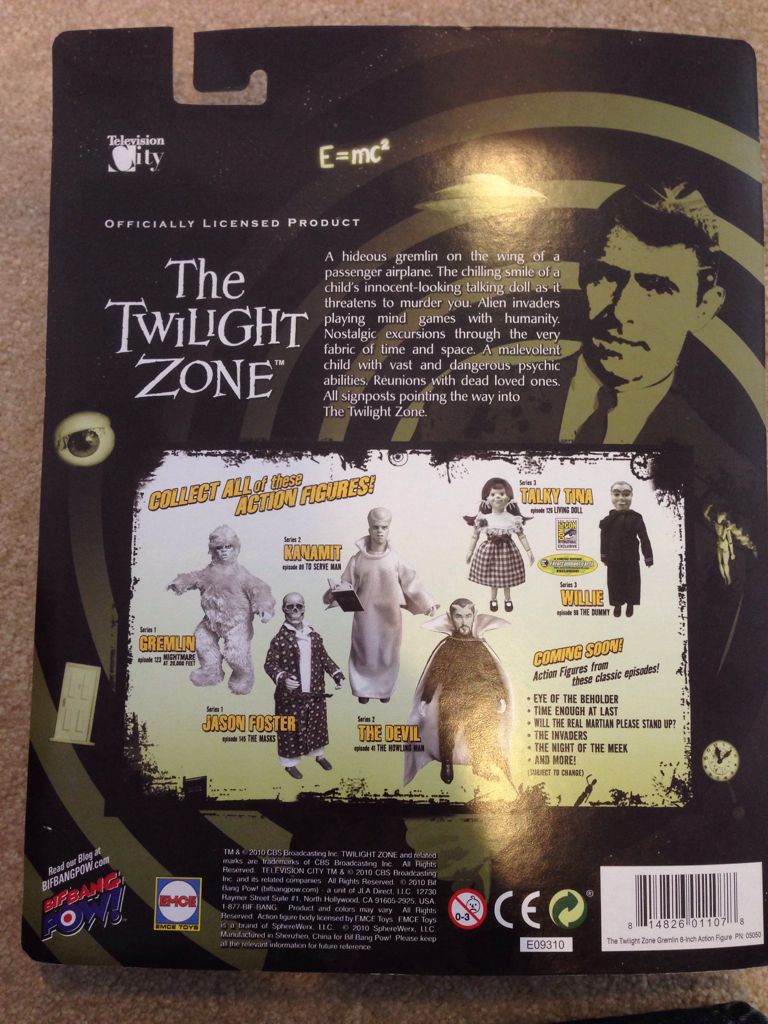 Twilight Zone Gremlin - Bif Bang Pow (The Twilight Zone) action figure collectible [Barcode 814826011078] - Main Image 2