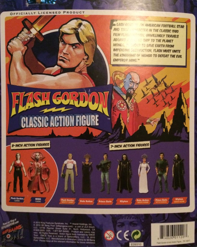 Flash Gordon (Classic Action Figure) - Bif Bang Pow (Saviour of the Universe) action figure collectible [Barcode 814826011207] - Main Image 2
