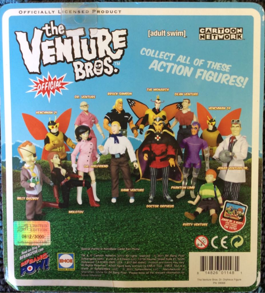 Doctor Orpheus - Big Bang Pow (The Venture Bros.) action figure collectible [Barcode 814826011481] - Main Image 2