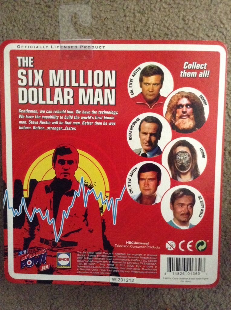 Six million dollar man Oscar Goldman - Bif Bang Pow (Six Million Dollar Man) action figure collectible [Barcode 814826013607] - Main Image 2