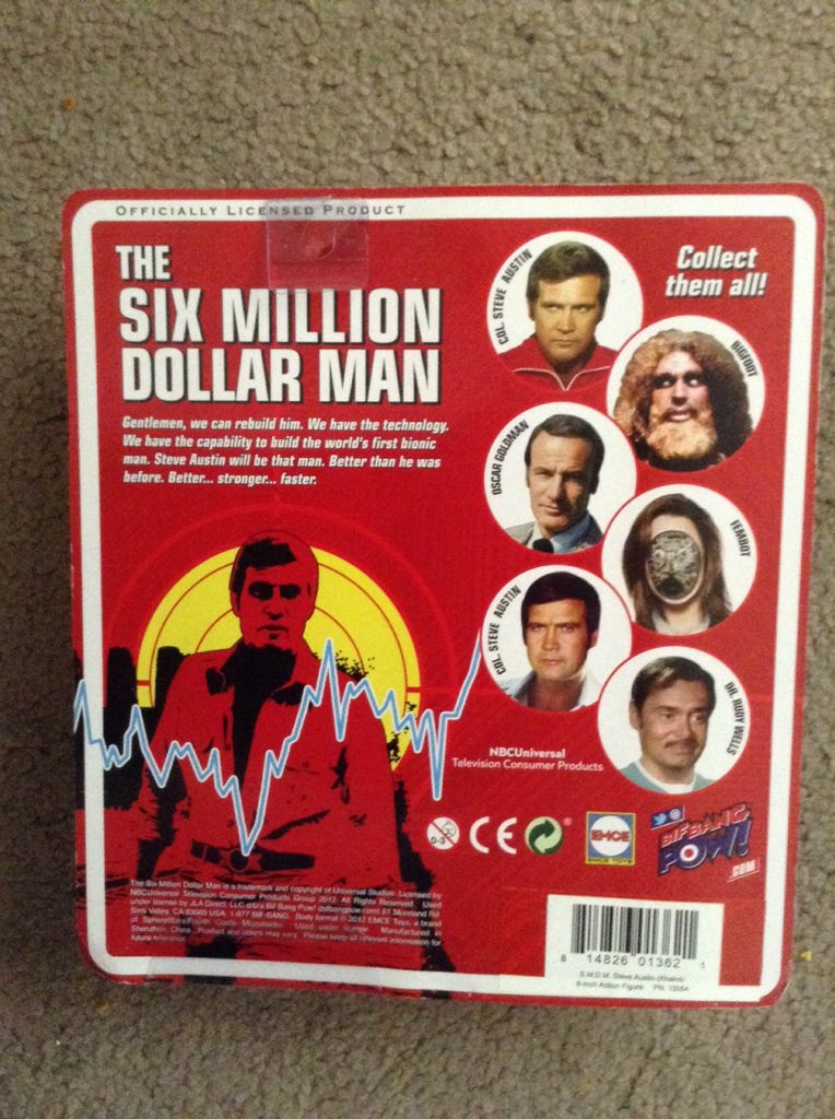 Col. Steve Austin (kaki uniform) - Bif Bang Pow (Six Million Dollar Man) action figure collectible [Barcode 814826013621] - Main Image 2