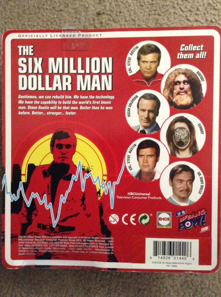 Six Million Dollar Man Dr. Rudy Wells - Bif Bang Pow (Six Million Dollar Man) action figure collectible [Barcode 814826014406] - Main Image 2