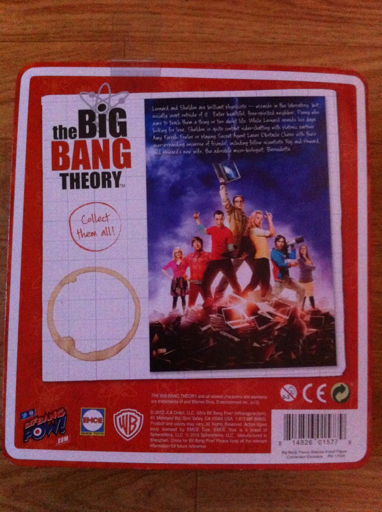Sheldon - Bif Bang Pow!/EMCE (The Big Bang Theory) action figure collectible [Barcode 814826015779] - Main Image 2