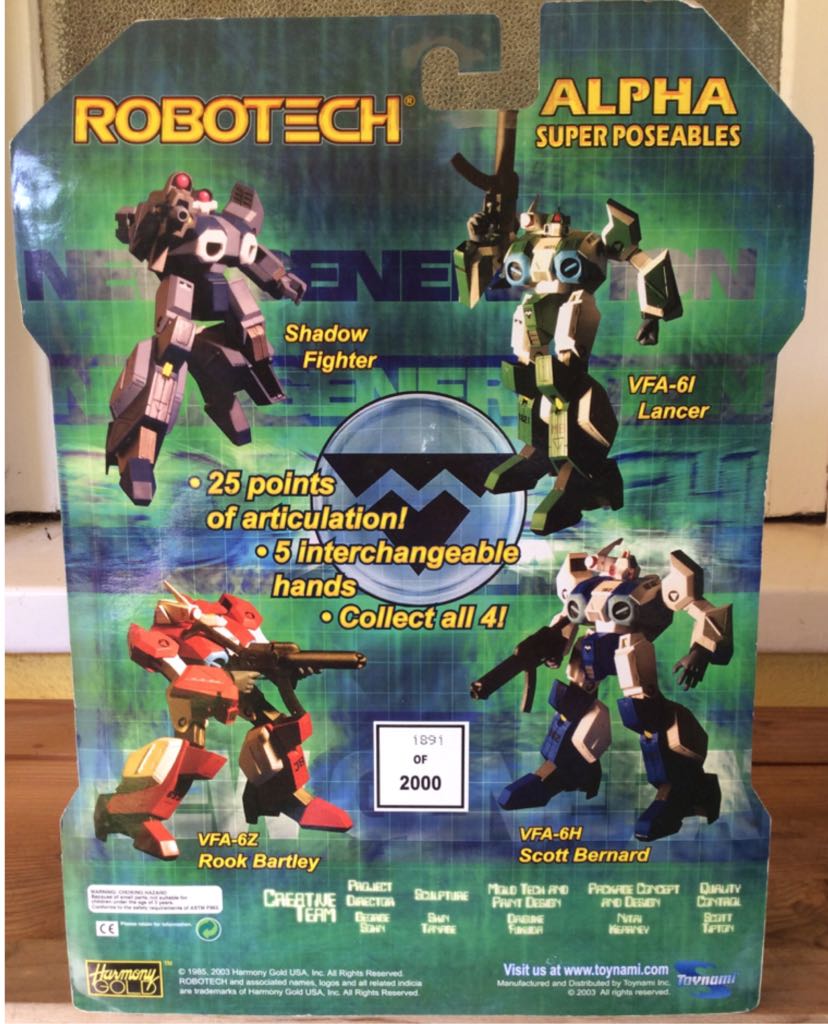Robotech Alpha Poseable Rook Metallic Edition - Toynami action figure collectible [Barcode 816355003623] - Main Image 2