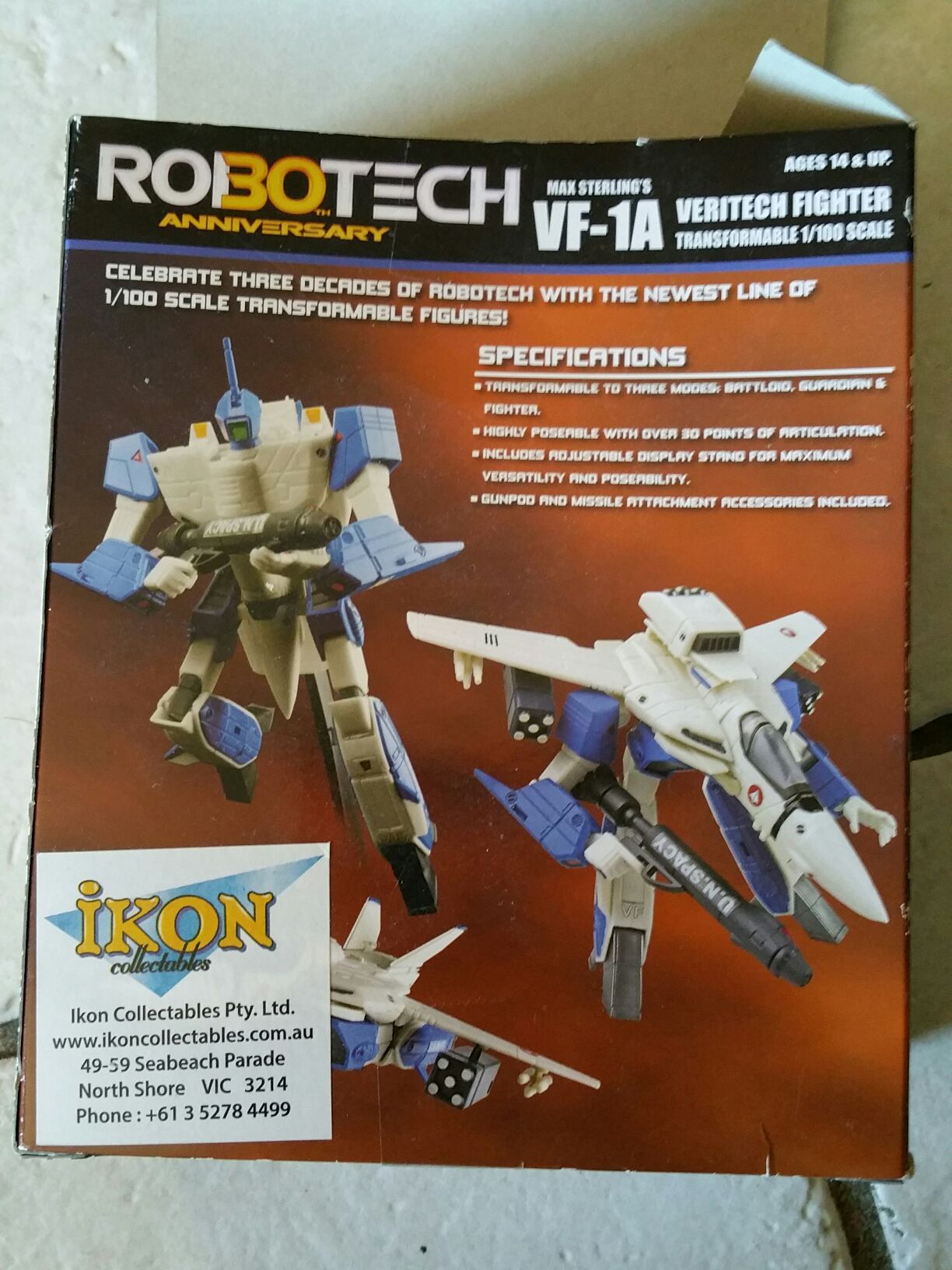 Robotech VF-1A Max Stirling ver. - Toynami (Robotech) action figure collectible [Barcode 819872010228] - Main Image 2