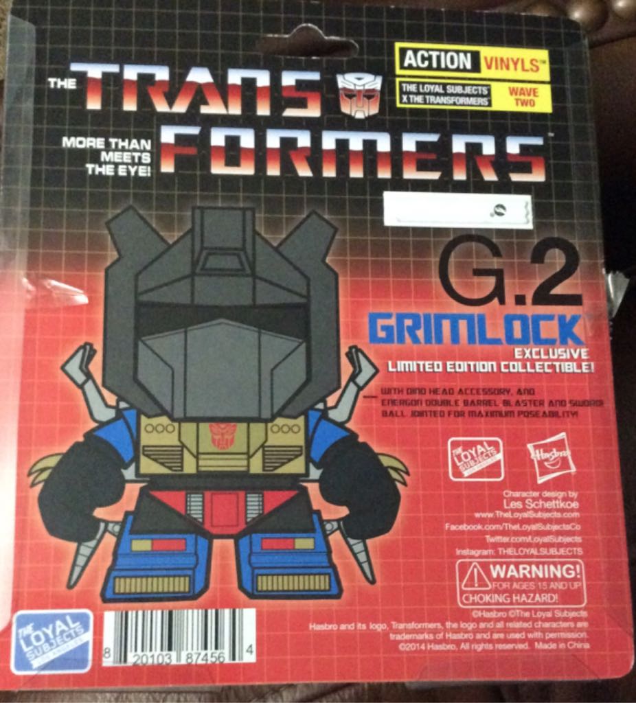 Grimlock - Viacom/The Loyal Subjects (Transformers Action Vinyls) action figure collectible [Barcode 820103874564] - Main Image 2