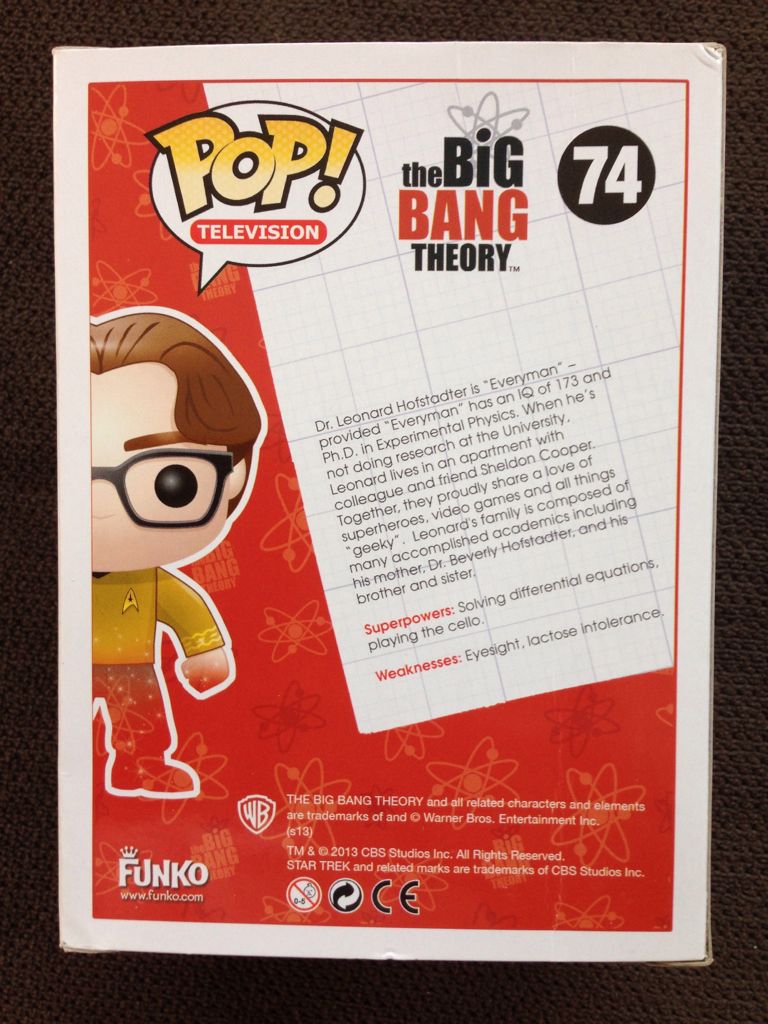 Leonard Hofstadter - Funko (The Big Bang Theory) action figure collectible [Barcode 830395034898] - Main Image 2