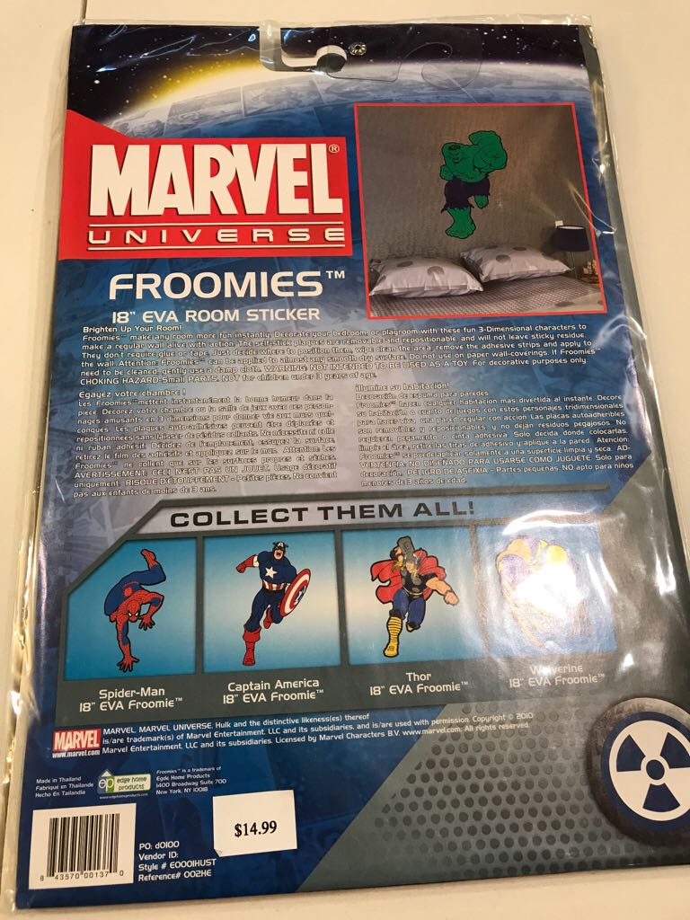 Marvel Universe Foamies - Hulk  action figure collectible [Barcode 843570001370] - Main Image 2