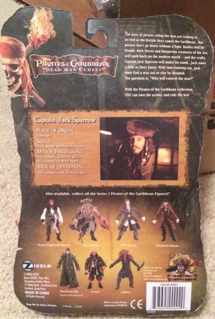 Jack SPARROW - Zizzle (Pirates Of The Caribbeam - Dead Mans Chest) action figure collectible [Barcode 843625000020] - Main Image 2