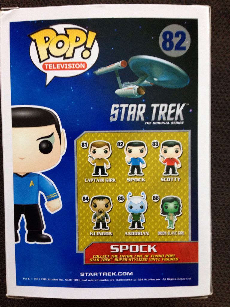 Spock #82 (Star Trek: TOS) - Funko (Funko Pop! Television) action figure collectible [Barcode 849803036171] - Main Image 2